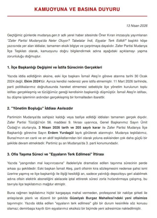 zafer partisi aciklama 13 04 2026a