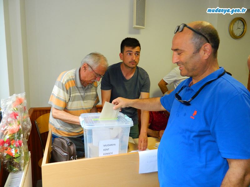 Mudanya Kent Konseyi Genl Kurulunu Yaptı. Soyer Kazancı Güven Tazeledi.