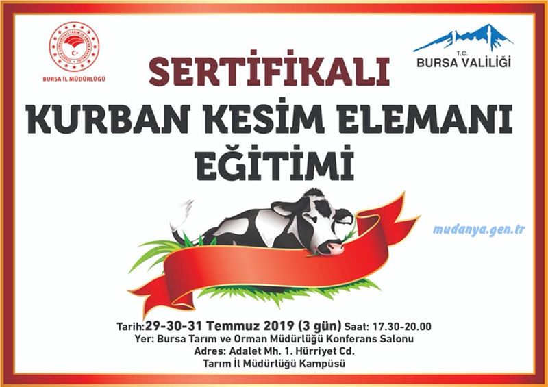 Sertifikalı Kurban Kesim Elemanı Eğitimi Verilecek